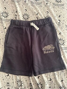 Roots Navy Blue Kids Sweat Shorts with Drawstring